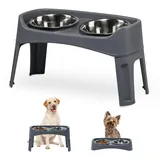 Iris Ohyama Iris Ohyama, Näpfe, 2 erhöhte Langsamfutternäpfe, Hundefutternapf, L29 x B57 x H31 cm, 2er-Set, faltbar und verdauungsfreundlich, PEF-L, für Hunde,
