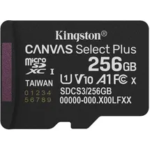 Kingston Canvas Select Plus 256 GB MicroSDXC, Speicherkarte, schwarz