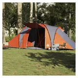 vidaXL Kuppel-Familienzelt 6 Personen Grau/Orange