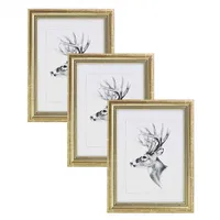 Woltu 3er Set 18x24cm Bilderrahmen Artos Stil Holz Rahmen