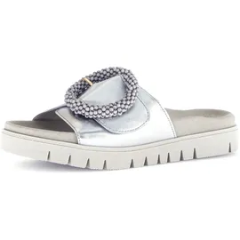 Gabor Pantolette silber metallic 63.745.61 für Damen, silber, Größe 38 EU