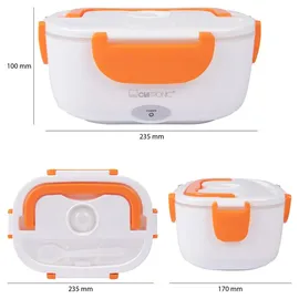 Clatronic LB 3719 263890 Elektrische Lunchbox Weiß, Orange