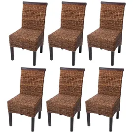 MCW Esszimmerstuhl Acireale Korbgeflecht dunkel 6er Set