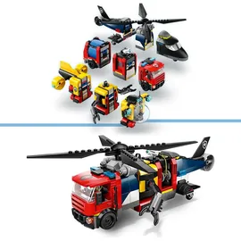 LEGO City Kombinationsset mit Hubschrauber, Löschauto und U-Boot