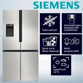 Siemens iQ700 KF96DPPEA Multi Door (574 l, 1830 mm hoch, Edelstahl)