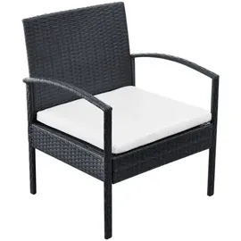 vidaXL Garten-Lounge-Set 4-tlg. schwarz