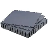 Vevor PVC Garagenboden, 16er-Pack 513x513x5 mm, Werkstattboden, Industrieboden, Klick Verlegung, rutschfeste PVC-Matten mit Diamantplatte für Werkstatt, Lager, Werkzeugraum, Graphitgrau