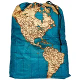 Kikkerland Wäschesäcke, Stoff, Blau 41cm x 56cm, capacity 20l