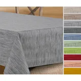 Wachstuchtischdecke rund oval eckig, Georginias Tischdecke abwischbar, Farbe und Größe wählbar (Rund 140 cm Grau)