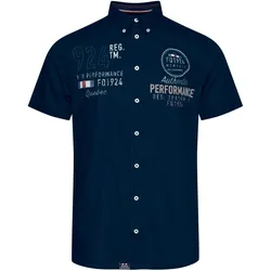 Kurzarmhemd FQ1924 "Kurzarmhemd FQRontus", Herren, Gr. S, blau (navy blazer), Obermaterial: 100% Baumwolle CO., casual, regular fit normal, Kurzarm, Hemden