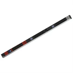 BACHMANN BN0500 19 PDU 1HE 18xC13 3x Schutzkontakt, Leistungsmessung, Anschluss CEE 3x 16A,rot"
