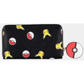 Difuzed Pokémon Geldbörse Pikachu Damen Portemonnaie schwarz
