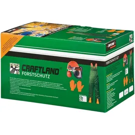 CRAFTLAND Forstschutzset KWF geprüfte Hose, Latzhose Helm, Handschuhe, (Inkl. Versand)
