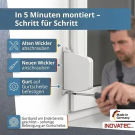 Inovatec Rollladen Aufschraubwickler Mini 5 m Gurtband Aufputz