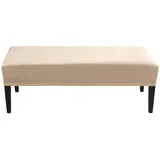 YOPOIY Samt Stuhlhussen, Universal Bezug Für Esszimmer Bank Strecken Bezug Für Esszimmerstuhl Abnehmbarer Sitzbank-Schutzbezug Für Küche Wohnzimmer Schlafzimmer -Beige