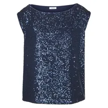 LASCANA Paillettenshirt Damen dunkelblau Gr.36/38