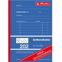 Herlitz Lieferschein mit Empfangsschein Formularbuch 202", A6, 2 x 40 Blatt