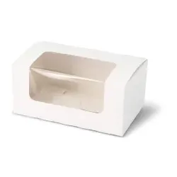 Greenbox 2er Cupcake-Boxen , Zellulose-Fenster, weiß DRE03504 , 1 Karton = 200 Stück