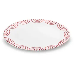 Gmundner Keramik Rotgeflammt, Platte oval (33x26cm)