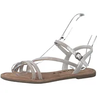 TAMARIS Damen Sandalen Leder Sommer; PEARL/weiß; 40 EU