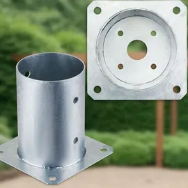 SOTech Bodenanker zum Aufschrauben rund Ø 100 mm Feuerverzinkt