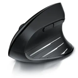 CSL ergonomische Maus, Funk, Vertikal, optisch, kabellos, 2,4Ghz & Bluetooth, Armschonend, 2400 dpi