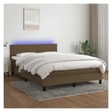 vidaXL Boxspringbett 140 x 200 cm H2 Braun
