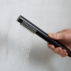 Moderne runde Handbrause mit Mattschwarzem Finish - Hudson Reed Nox