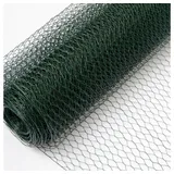 Niederberg Metall 25m x 75cm Maschendrahtzaun Grün - 13x13 Drahtgitter Zaun Hasendraht Verzinkt