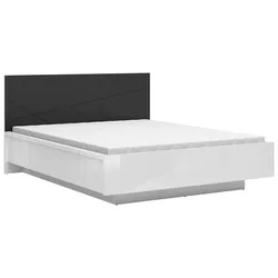 Bett Forn ca. 160x200 cm Schwarz/Weiß