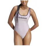 adidas Women's Sportswear U-Back Swimsuit Badeanzug, Preloved Fig/Aurora Black, 36