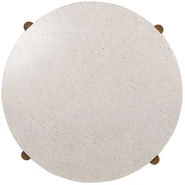 VCM Terracina Gartentisch Ø 120 x 75 cm Natur/Weiß