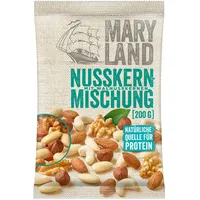 Maryland Nusskernmischung 200g Beutel - Nuss Mischung aus Mandeln blanchiert, Cashewkernen, Römerhaselnusskernen, Walnusskernen - Natürlich reich an Protein (1 x 200g Beutel)