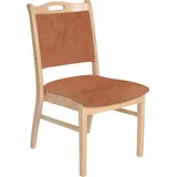 Seniorenstuhl ohne Armlehnen Sabine Pflegestuhl Stoff Almara Pfirsich - Rosa