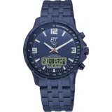 ETT Eco Tech Time EGS-11566-31M Funk-Solar Herrenuhr Professional Arctica Blau