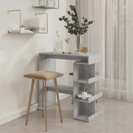 vidaXL Bartisch mit Regal 100 x 50 x 101,5 cm Grau