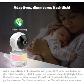 LEAPFROG LF915 Baby Monitor with Camera, Colour Night Vision, 5 Inch HD 720p Display, 360 Degree Pan-Tilt, 8X Zoom, Night Light, Humidity/Temperature Sensor, Up to 300 m Range, Two Way Talk