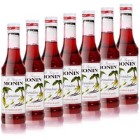 7x Monin Grenadine Sirup, 250 ml Flasche