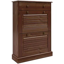 OTTO home Liotta 2 Klappen 1 Schublade 80 x 90 x 35 cm braun lackiert seidenglänzend / braun