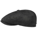 Stetson Hatteras Pigskin Flatcap Herren - Schirmmütze aus Leder - Schiebermütze mit Innenfutter - Mütze - Herrencap Sommer/Winter - Ballonmütze schwarz S (54-55 cm) - S