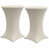 Trutzholm 2er Set Stehtischhusse Stretch 70cm Beige