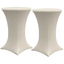 Trutzholm 2er Set Stehtischhusse Stretch 70cm Beige