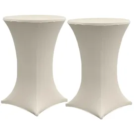 Trutzholm 2er Set Stehtischhusse Stretch 70cm Beige