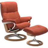 Stressless Stressless® Relaxsessel »Mayfair«, mit Signature Base, Größe S, M & L, Gestell Eiche, rot