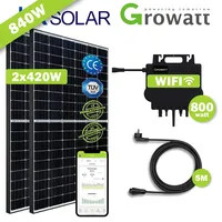 Balkonkraftwerk 840Watt / 800Watt Photovoltaik Solaranlage Growatt® JA Solar®