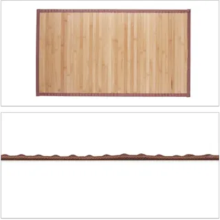 Relaxdays Bambusmatte Braun 80 x 45 cm