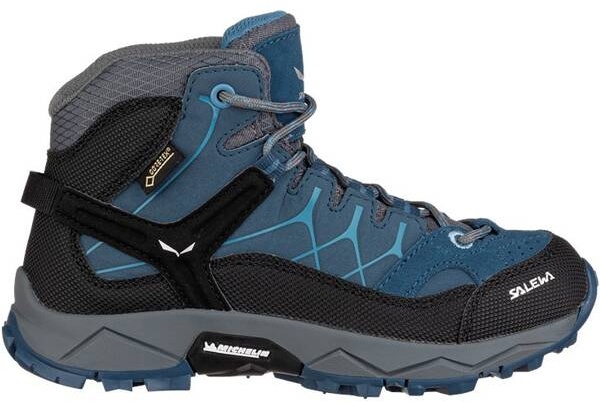 SALEWA Kinder Trekkingstiefel JR ALP TRAINER MID, Dark Denim/Charcoal, 27