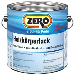 ZERO Heizkörperlack weiß 2,5 Liter Lack Farbe