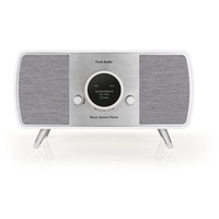 Tivoli Audio Music System Home Gen. II Stereo Bluetooth-Lautsprecher (Bluetooth, WLAN (WiFi), Multi-Media Sound-System, Echtholz-Gehäuse, DAB+ Radio) grau|weiß
