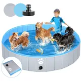 Hundepool, Planschbecken, Kinderpool, faltbar, tragbar, 160cm, PVC, robust